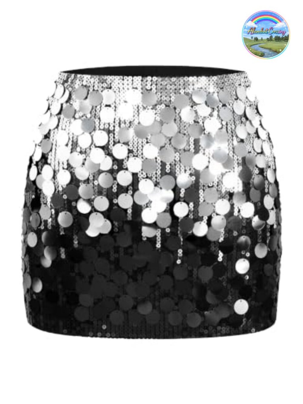 MANER Sequin Mini Skirt Sparkle Stretchy Night Out Party
